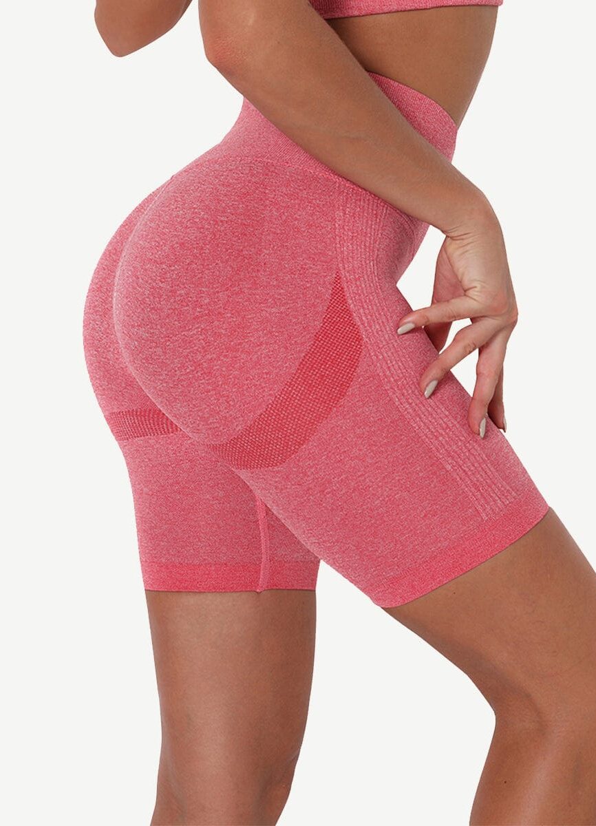 Wholesale High Waist Solid Color Yoga Shorts Contouring Sensation