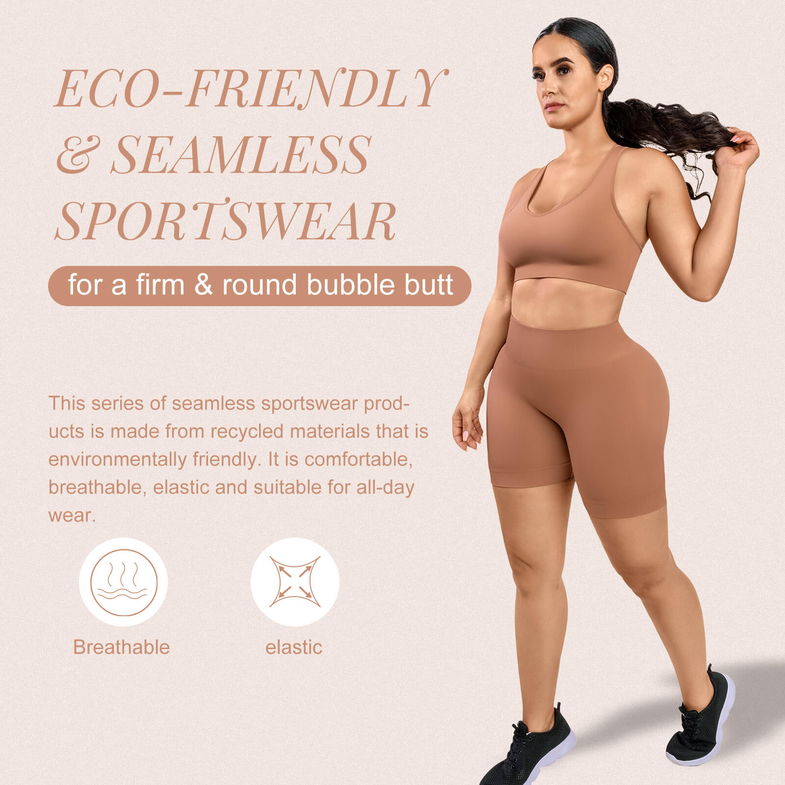 Wholesale Eco-friendly Sexy V Neck Seamless Sportswear