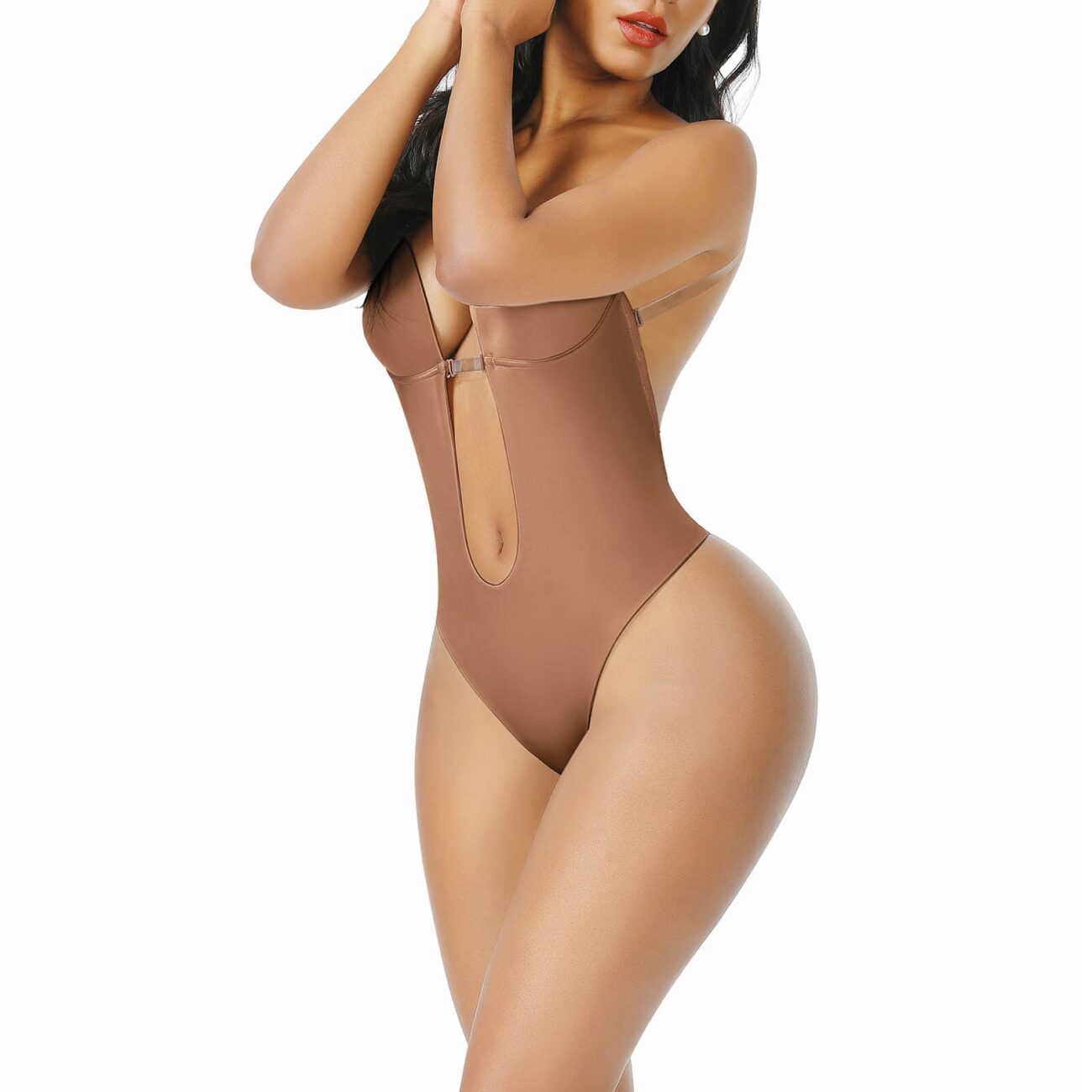 Tummy Control Bodysuit with Nubuck Shoulder Straps - Image 13