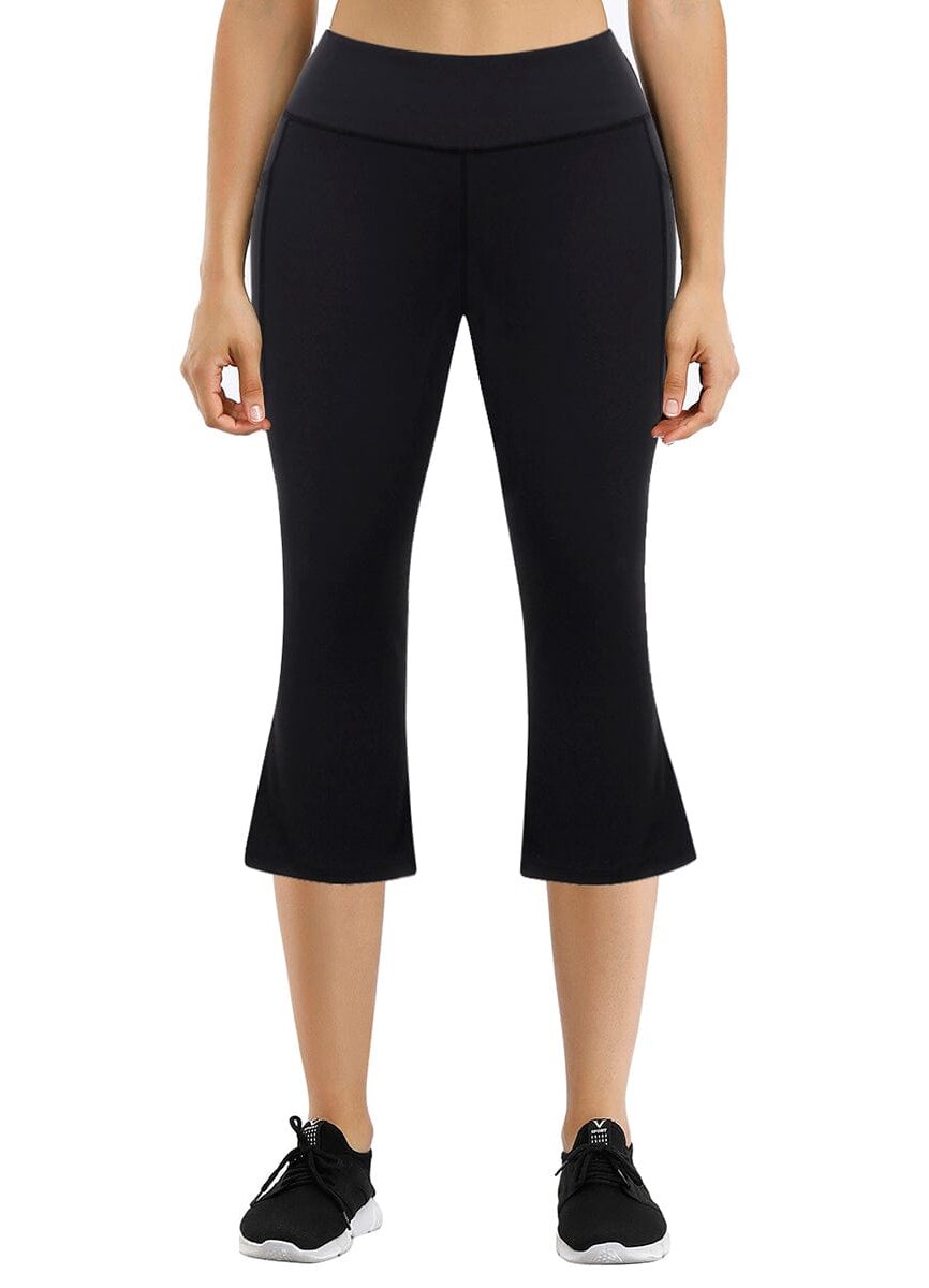 Exquisite Black High Rise Keen-Length Yoga Pants Women's Essentials